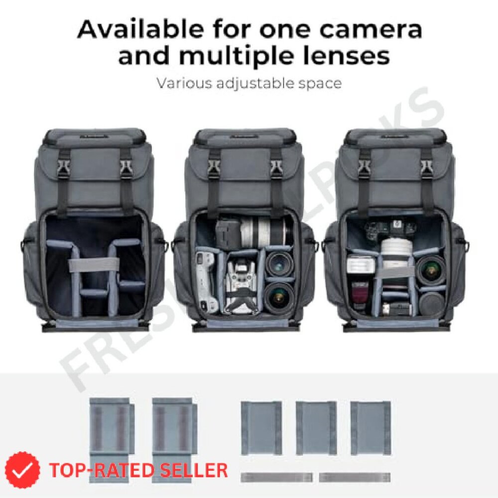 Hard Shell Camera Backpack Large Capacity Photogr… - image 3